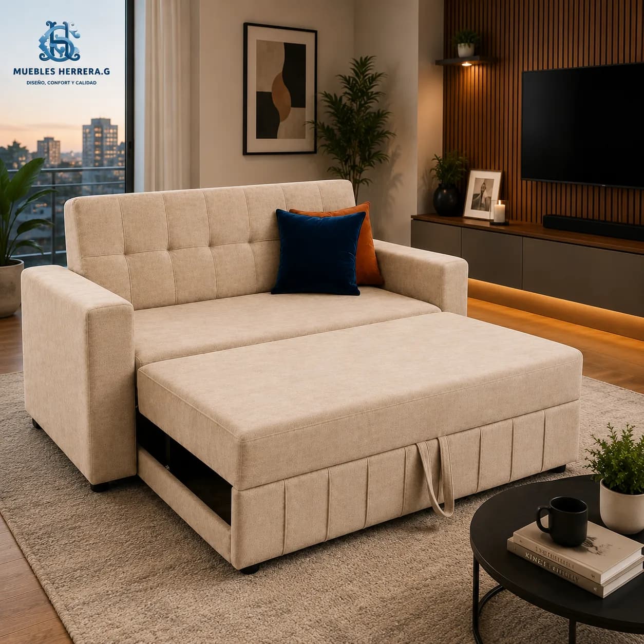 Muebles Herrera — sofá camas y salas lounge